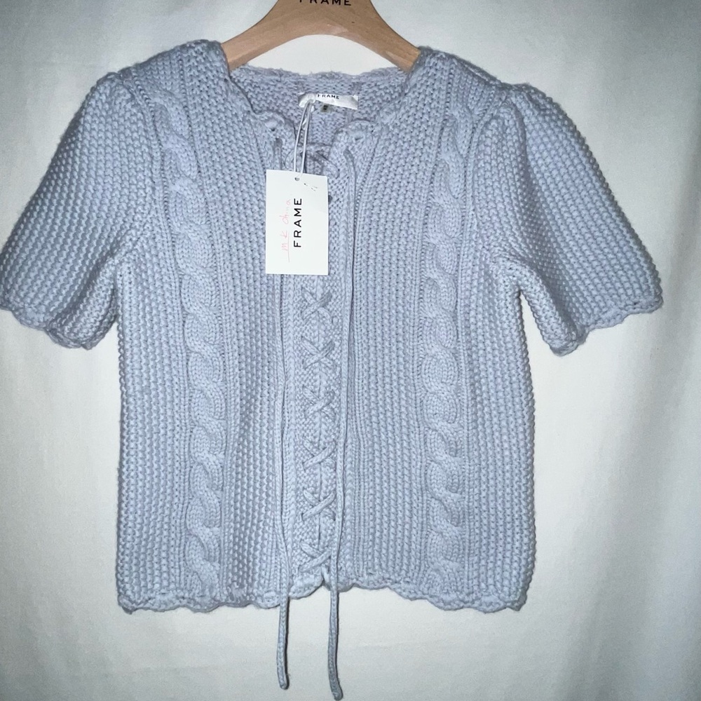 Brand new frame: THE LACE UP SWEATER
SKY BLUE XS/TP